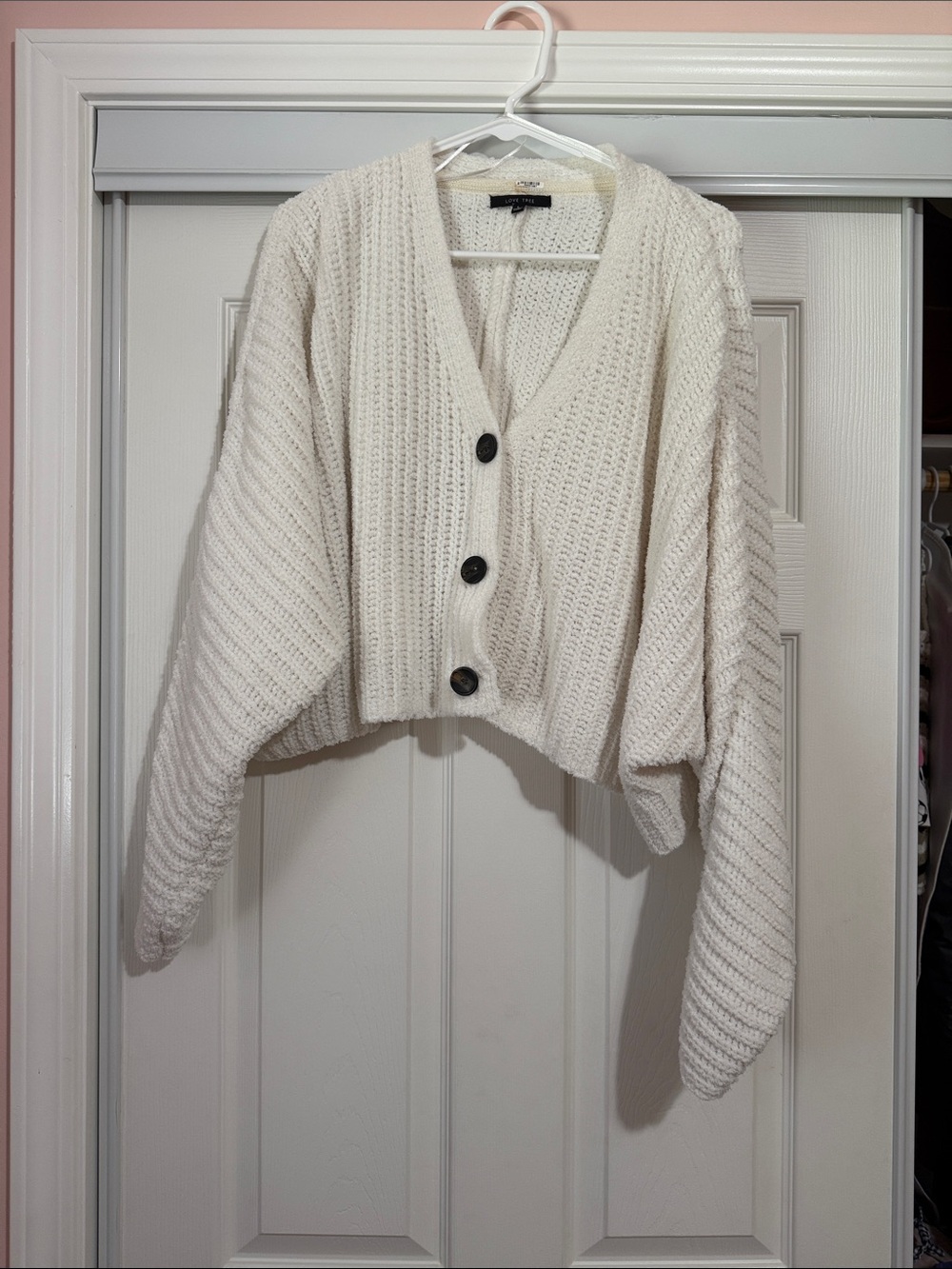Cozy Cream Chunky Knit Button-Front Sweater